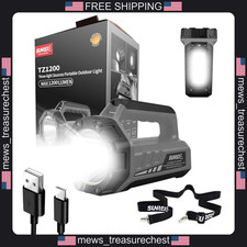 Rechargeable LED Flashlight with 1500LM Brightness and 10400mAh Power Bank