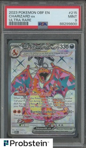 2023 Pokemon OBF En Ultra Rare #215 Charizard ex PSA 9 MINT