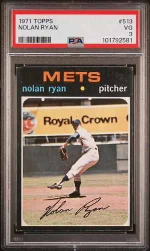 1971 Topps #513 Nolan Ryan PSA 3 VG HOF