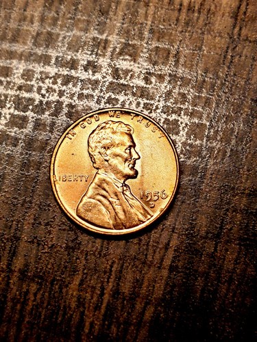 1956 D/D Lincoln Wheat Cent-RED GEM MS+ From OBW Roll! Cheap! RARE-Low Survival! - Picture 6 of 10