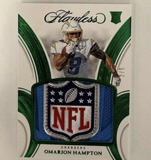 2025 NFL Flawless Omarion Hampton Emerald Shield