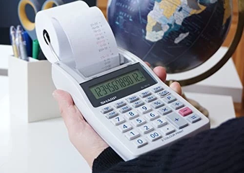 Sharp EL-1611V Handheld Printing Calculator with Tax Functions - Image 2 of 4