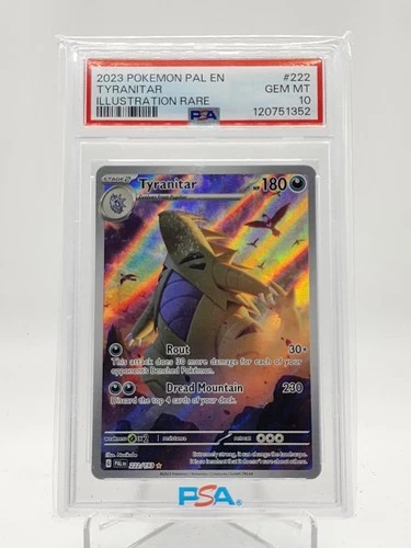 TYRANITAR 2023 POKEMON  PALDEA EVOLVED ILLUSTRATION RARE #222/193 PSA 10 Q0895
