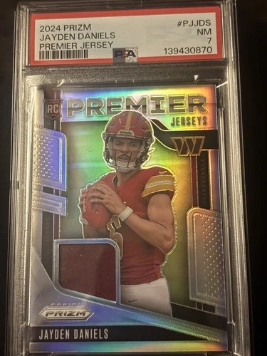 2024 Panini Prizm - Premier Jerseys Jayden Daniels #PJ-JDS PSA 7