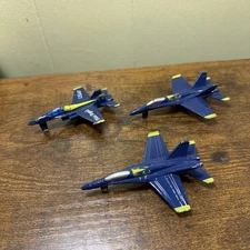 Lot Of 3 US Military Fighter Jets Airplanes Air Force Navy Blue Angels Diecast