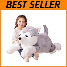 Giant Husky Stuffed Animal Plush Toy - 30" Soft Dog Toy