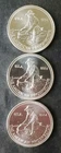 Lot of Three 1984 Engelhard 1oz Silver American Prospector Rounds