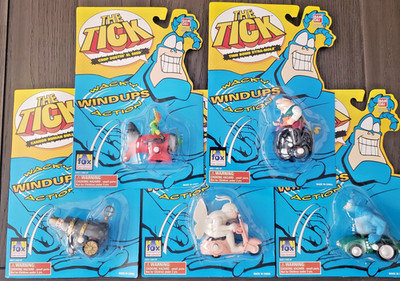 The Tick Wind-Ups Vintage 1995 Wacky Action Lot of 5 Good & Evil Doers MIP