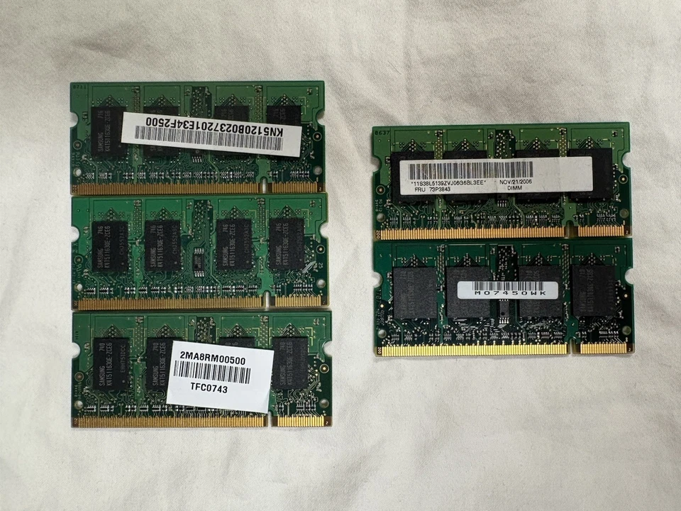 VTG Samsung  Laptop Memory  Lots of 3 and 2 - see description for specs - Image 2 of 2