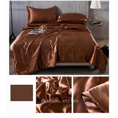 New High-quality Silk Summer Quilt Soft Air Conditioner Solid Color Thin Quilt - Picture 7 of 30