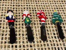 Boston Warehouse Christmas Cheese/Appetizer Spreaders, Set of Four 