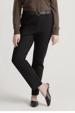 NWT Quince Women’s L Point Pants Black Ultra Stretch Straight 4 Pocket