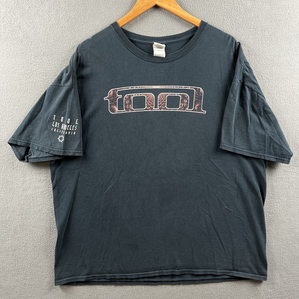 Vintage Tool Shirt Mens 2XL Black Faded 10,000 Days Alex Grey Art Boxy Fit LA