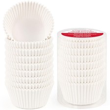 Standard White Cupcake Liners for Baking 200 Counts - Greaseproof Muffin Baking