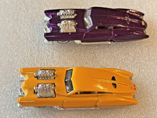 Hot Wheels Evil Twin  Metalflake Gold 1940s Cadillac and Evil Twin Purple