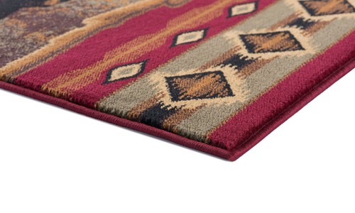 Red Bears Southwestern Cabin Nature Print Runner 6570 - Aprx 2' 7" x 7' 3" - Picture 4 of 7
