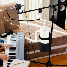 Nylon Microphone Stand Cup Holder Adjustable Design for Easy Beverage Access