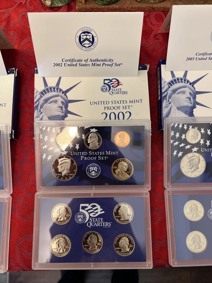 Estate Sale US Mint Proof Set 2000 2002 2003 2005 2006 State Quarter Sets 5 Sets - Image 3 of 4