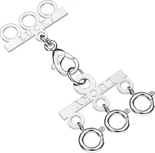 Lucky Necklace Layering Clasp 18K Gold and Silver Multi Strand Clasps for Stacka