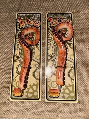 2 New NIP novelty octopus tentacle ink pen steampunk Jules Vern 20,000 Leagues