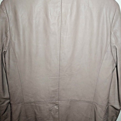 Fratelli Rossetti Men's Leather Beige Blazer Jacket - Picture 6 of 12