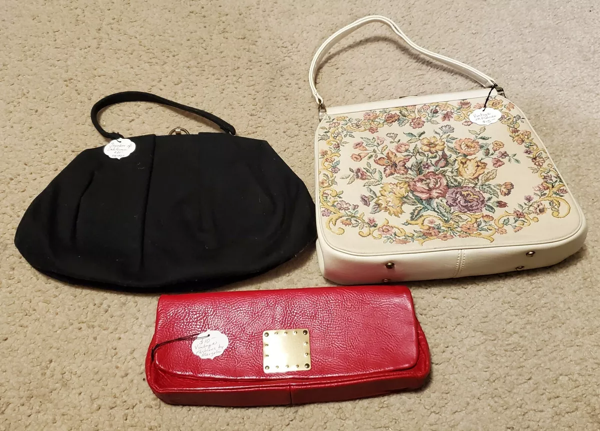 Lot Of 3 Vintage Purses JR Florida Theodore Of CA Fashions By Margolin
