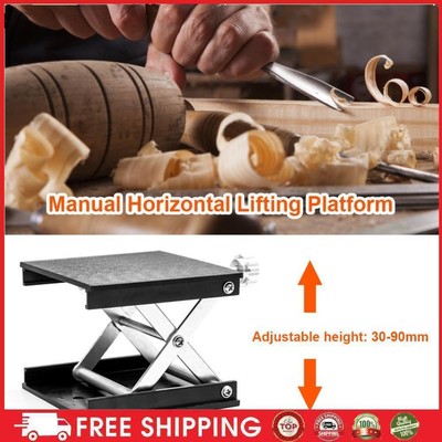 Woodwork Machine Router Lifter Adjustable Engrave Lab Lift Platform (Black) NEW