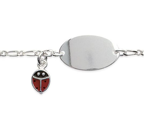 Bracciale Regolabile Orphelia Ladybird In Argento 925: Coccinella Con Zirconi, Gioiello Bambino/adulto