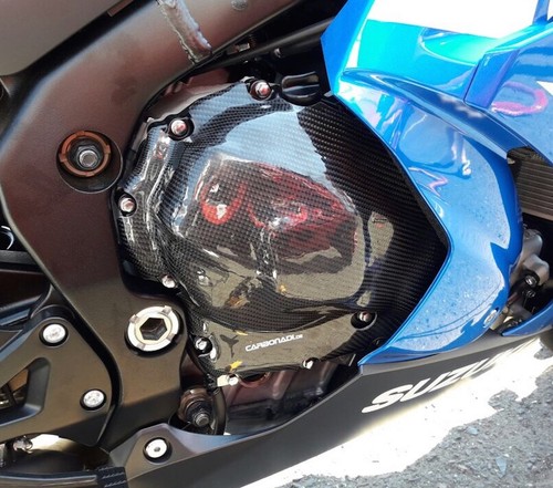 SUZUKI GSXR1000 2017 - 2024 2x COUVERCLE D'EMBRAYAGE CARBONE COUVERCLE CARBONE - Photo 2 sur 4