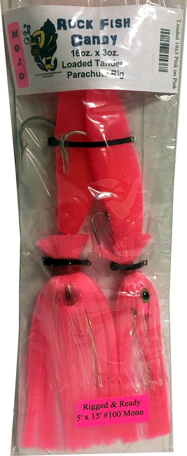 Blue Water Candy Rock Fish Candy 16oz & 3oz Mojo Lures Loaded w/ 9