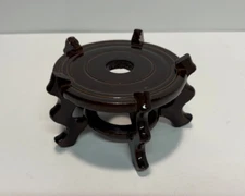 5" Wooden Fishbowl Display Vase Stand Plant Pot Stand