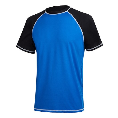 Costume da bagno uomo maniche corte guardie rash asciugatura rapida snorkeling surf camicia da sole - Foto 7 di 13