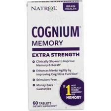 Natrol Cognium Memory  Boost Brain Health Function - 60ct Exp 2026