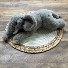 FAO Schwarz Elephant Plush 15" Stuffed Animal Gray