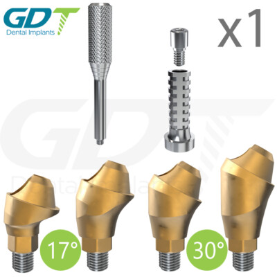Angled Multi Unit + Titanium Sleeve Set 17°/30° Conical NP Dental Fixture