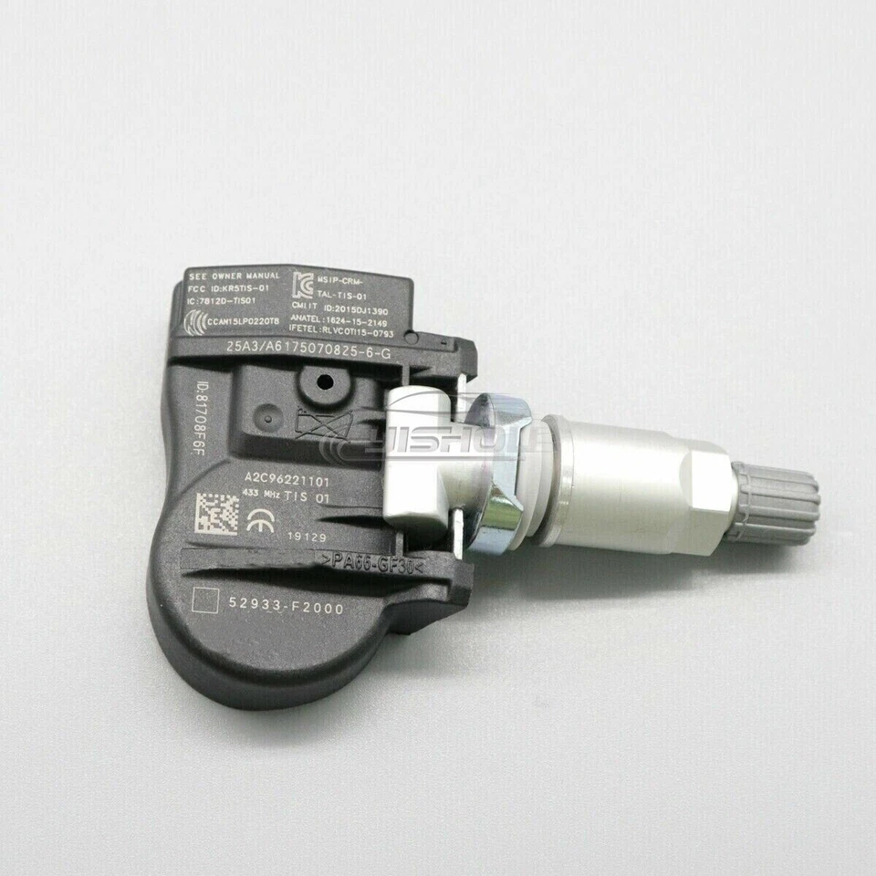 Sensor de presión de neumáticos TPMS 52933-F2000 4 piezas para Hyundai Elantra Kia Rio 433 MHz Foto 4 de 4