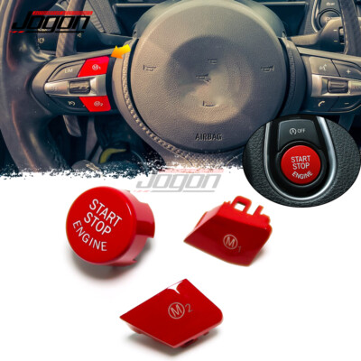Red M1 M2 Start Push Button For BMW  M3 M3 M4 M5 M6 F80 F82 F83 F10 F12 X5M X6M