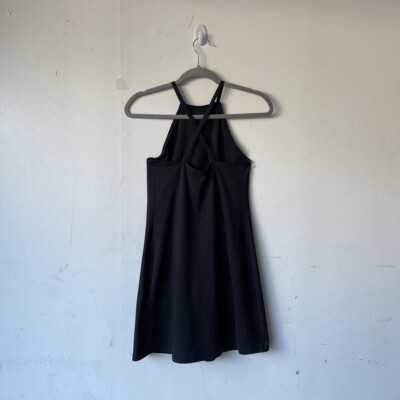 Madewell Black Soft Stretchy Flex Fitness Athletic Crisscross Back Dress  Size XS | eBay