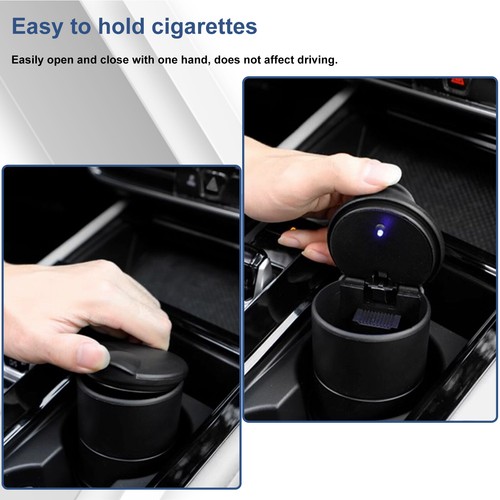 Auto Car Ashtray Ash Holder Detachable Cigarette Cup With LED Light Lid Portable - Picture 6 of 11
