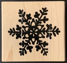 Annette Allen Watkins Snowflake Rubber Stamp 3.25 Wide x 3