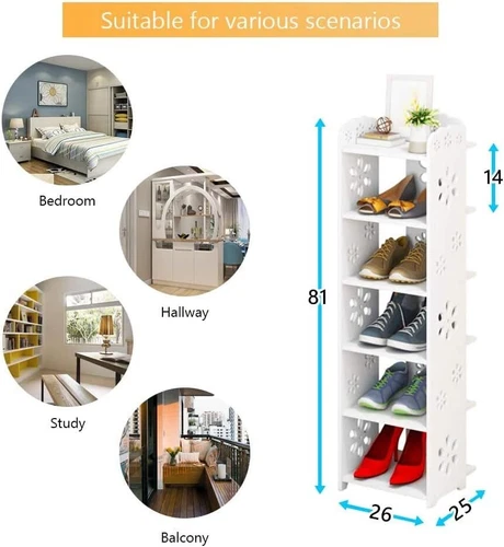 5/6/7/8 Ebenen Schuhregal Ablagegestelle Schuhablage Schuhschrank Platzsparend - Bild 66 von 72
