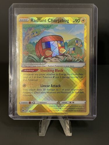 Pokémon TCG Sword & Shield Crown Zenith Radiant Charjabug 051/159 Radiant Rare - Picture 1 of 16