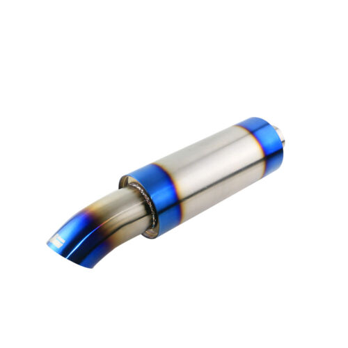 2.5'' inlet Straight Flow Racing Exhaust Muffler Tip OD 3.5'' OD Body 5'' 550mm - Picture 3 of 7
