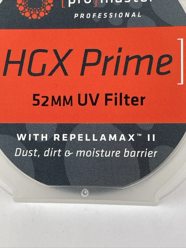 Promaster #6697 HGX Prime UV Filter 52mm w/Repellamax New In Box - Image 2 of 4
