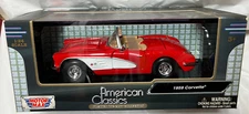 1959 Corvette 1:24 NIB MOTORMAX American Classic Car Red and white Cars