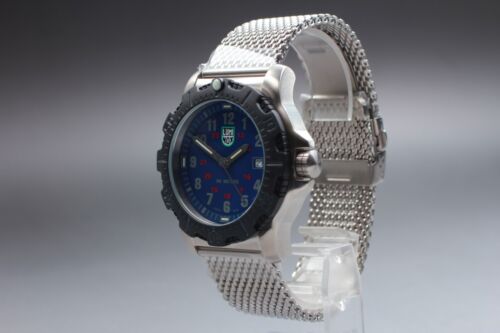 【UNUSED w/Case】 LUMINOX Series 2130 X2.2134 Blue 45mm G Manta Steel QZ Men Watch - Picture 5 of 12