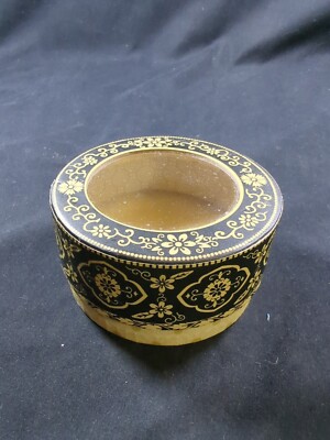 PUNCH STUDIO LEMON VERBENA SOAP Decorative FLORAL Round TRINKET BOX  3.75'' D 