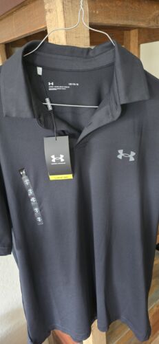 Under Armor Men’s The Performance Polo UPF 4l50 Golf Shirt M Large Black. New - Picture 3 of 5