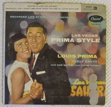 Louis Prima, Keely Smith, Las Vegas Prima Style, EP, 45rpm, Capitol EAP 3-1010