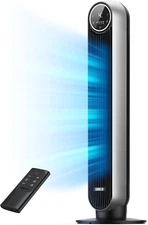 Dreo Tower Fan for Bedroom, 25Ft/S Velocity Quiet Floor Fan, 90° Oscillating Fan